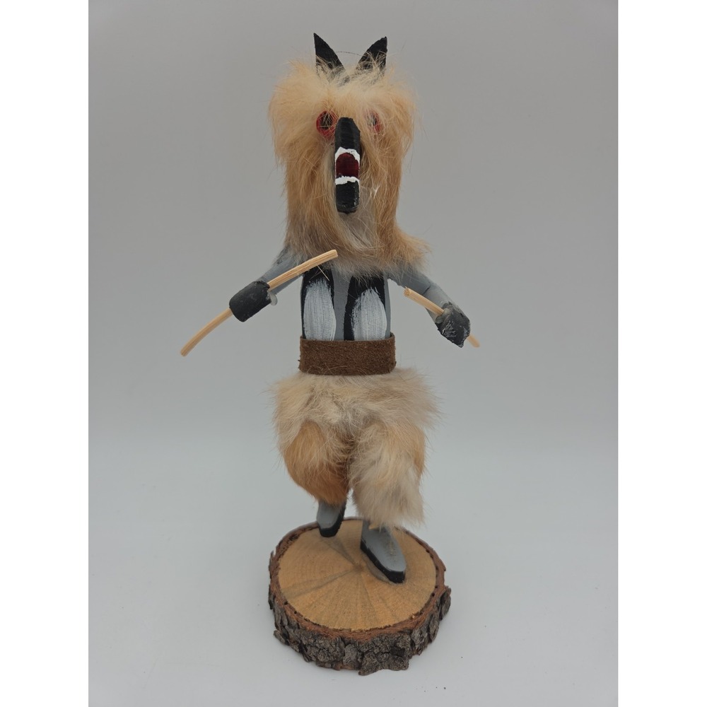 Vintage Native American Navajo Kachina Doll Removable Mask " Bear" By Elton